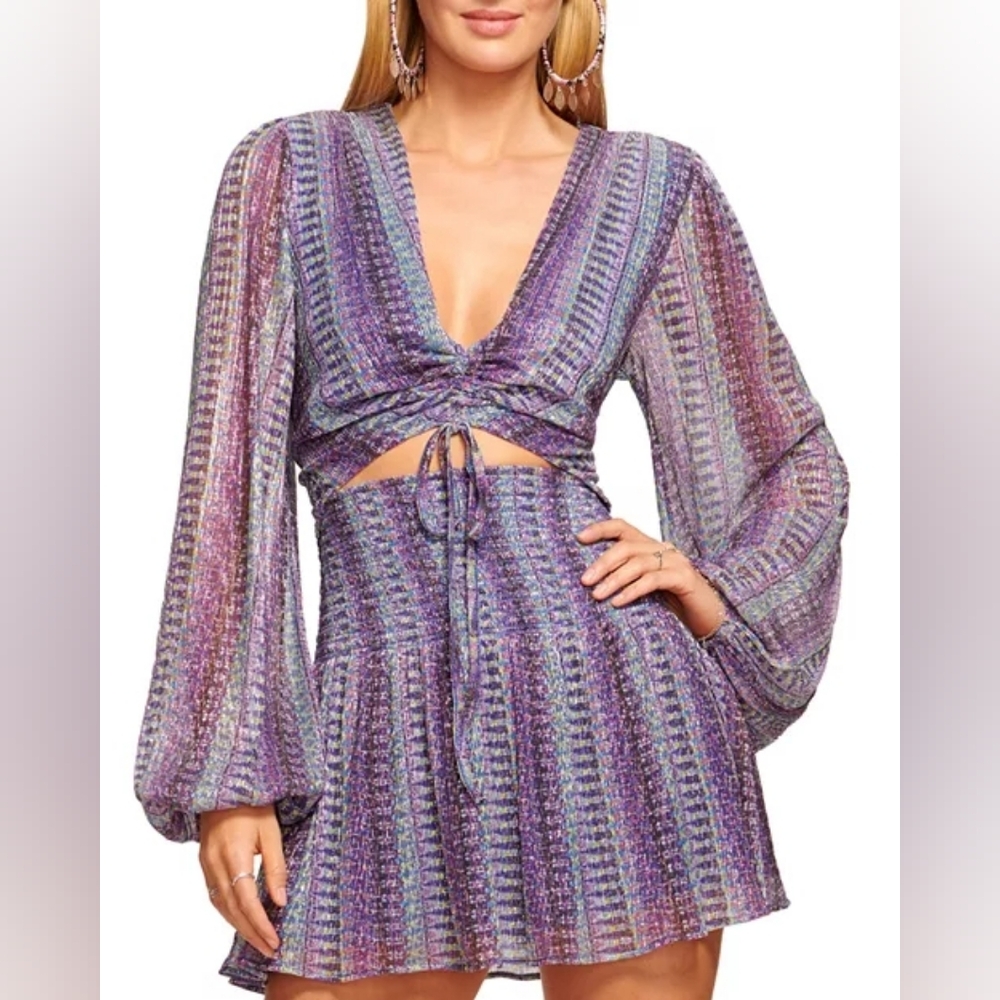 Ramy Brook Georgia Waist Cutout Mini Dress XS